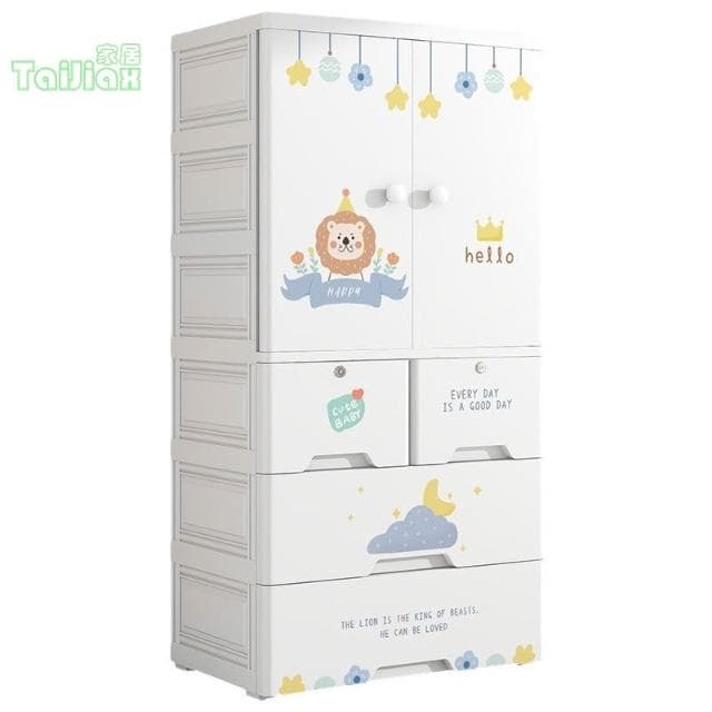 60cm雙開門收納櫃 嬰兒寶寶衣物奶粉整理儲物櫃 家用臥室加大衣櫥櫃 抽屜櫃 置物櫃 衣櫥 衣櫃 整理櫃 雙門收納櫃