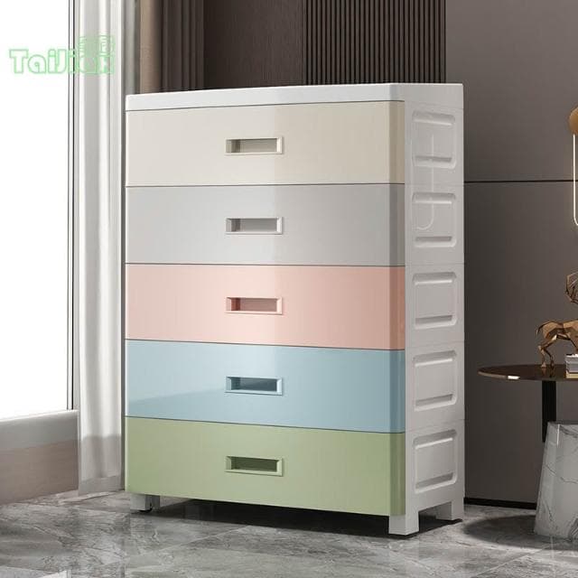 加厚抽屜式收納櫃 多層塑膠置物櫃 家用零食櫃 寶寶衣櫃 嬰兒童收納櫃 五斗櫃 抽屜櫃 衣櫃 衣櫥 櫥櫃 雜物櫃 置物架