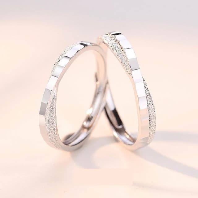 【巴黎精品】現貨+預購 頂級925純銀戒指婚戒女鑽戒開口戒情侶對戒尾戒情人節禮物-簡約磨砂男女飾品a1li82