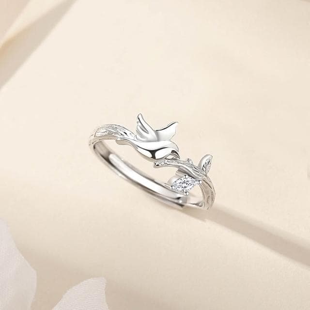 【巴黎精品】現貨+預購 頂級925純銀戒指婚戒女鑽戒開口戒情侶對戒尾戒情人節禮物-飛鳥與海男女飾品a1li78