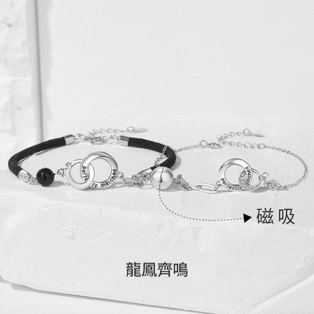 【巴黎精品】現貨+預購 手工編織手鍊手繩情侶手鏈女首飾情人節禮物-龍鳳莫比烏斯雙環男女飾品a1li76