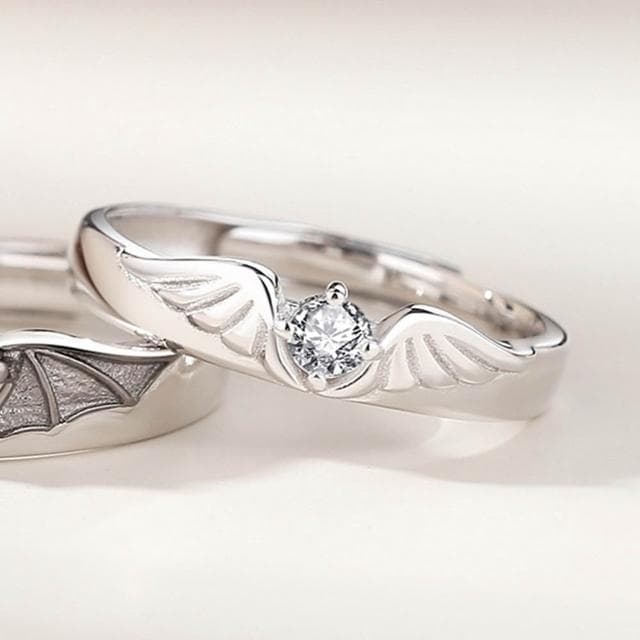 【巴黎精品】現貨+預購 頂級925純銀戒指婚戒女鑽戒開口戒情侶對戒尾戒情人節禮物-天使惡魔男女飾品a1li65