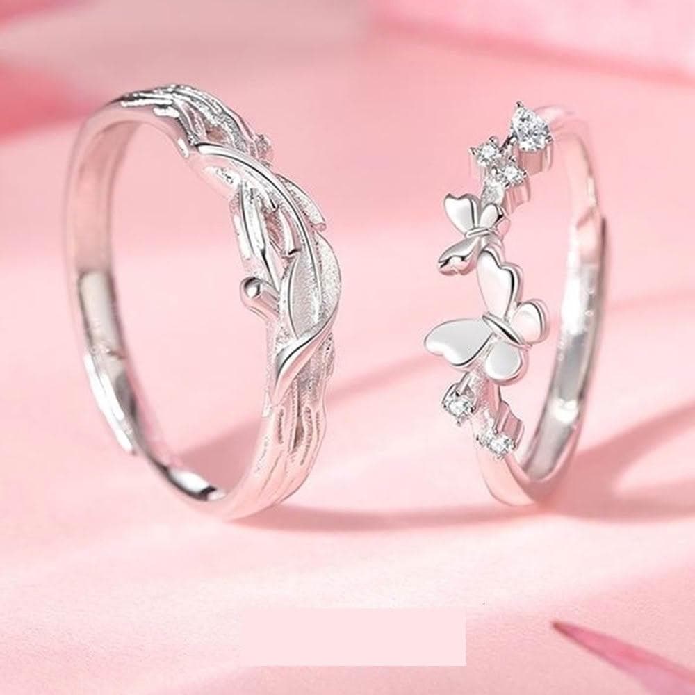 【巴黎精品】現貨+預購 頂級925純銀戒指婚戒女鑽戒開口戒情侶對戒尾戒情人節禮物-羽化成蝶男女飾品a1li12