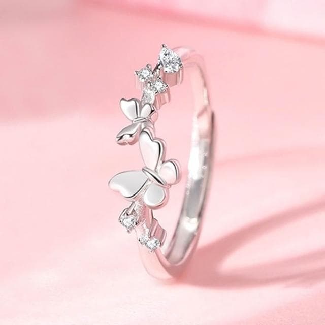 【巴黎精品】現貨+預購 頂級925純銀戒指婚戒女鑽戒開口戒情侶對戒尾戒情人節禮物-羽化成蝶男女飾品a1li12