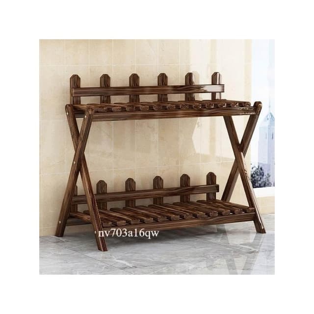 实木多层花架 阳台客厅室内落地式多肉绿萝植物花盆摆放层架 置物架 花架 盆栽架 陽台花架 園藝花架