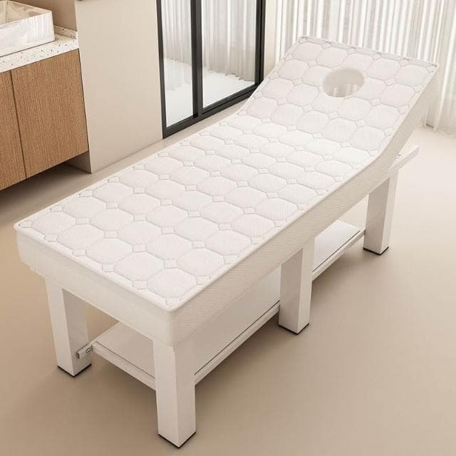 幕辭家居 乳膠美容床美容院專用按摩床推拿床帶洞美體中醫理療床紋繡美容床 5ac