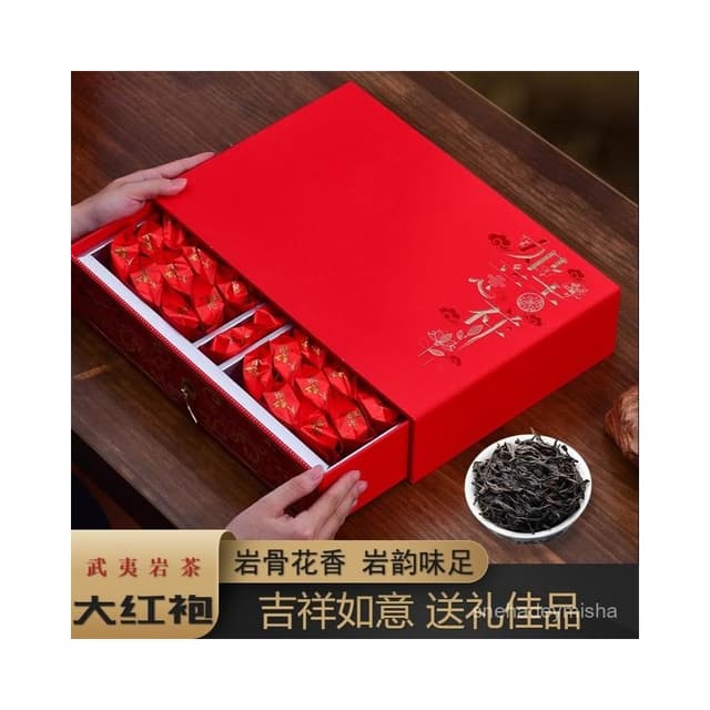 傑傑優選 2025新茶 武夷山巖茶 果香大紅袍 茶葉禮盒 裝烏龍茶 過年節日送禮長輩