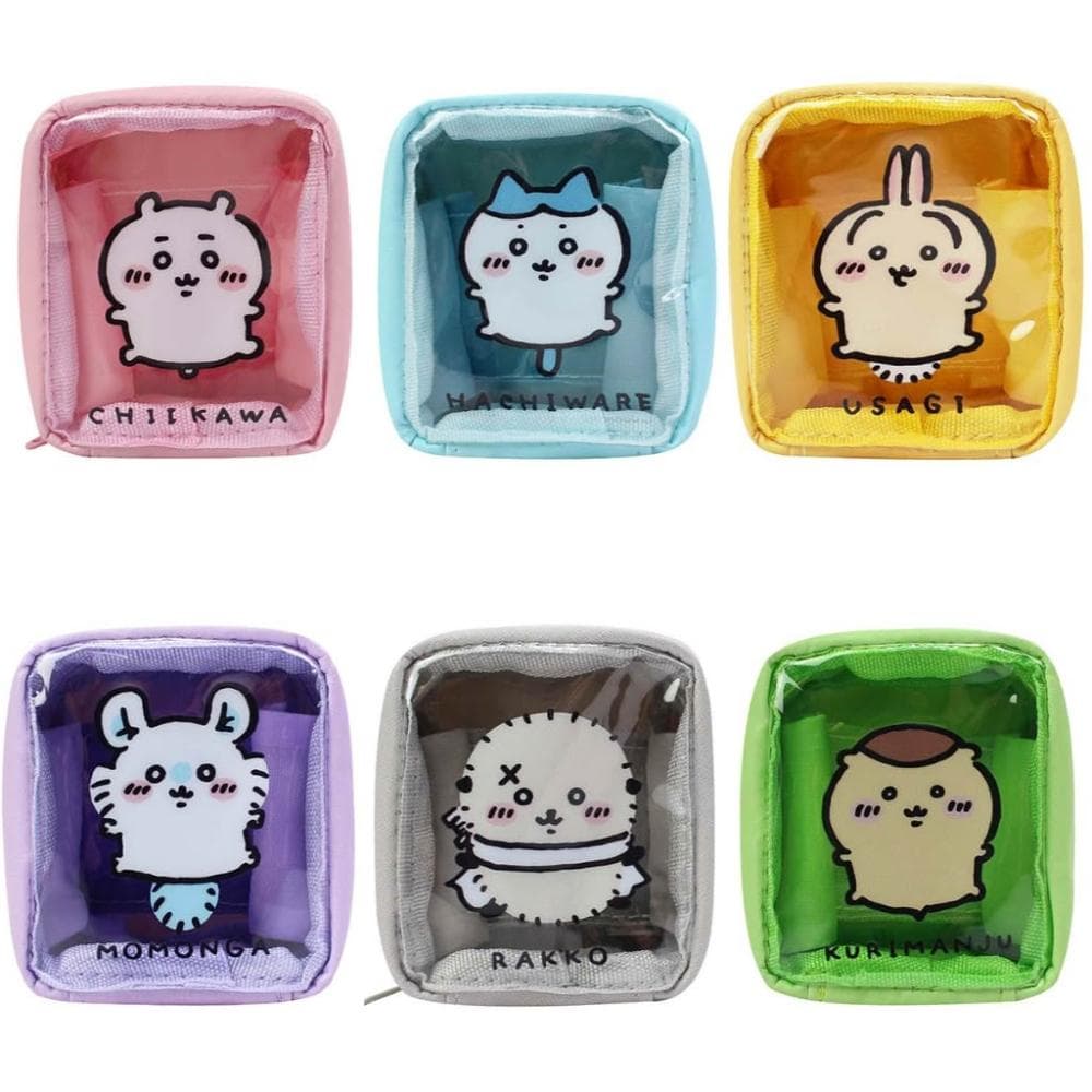 吉伊卡哇 小八 烏薩奇 小桃 栗子饅頭 獅薩 海獺 小透方形零錢包 錢包 收納袋 零錢包 收納包 防水包 化妝包