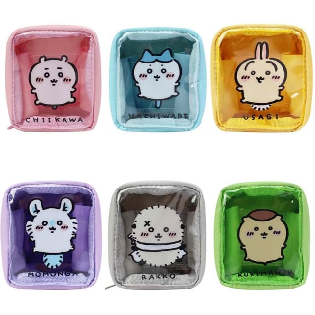 吉伊卡哇 小八 烏薩奇 小桃 栗子饅頭 獅薩 海獺 小透方形零錢包 錢包 收納袋 零錢包 收納包 防水包 化妝包