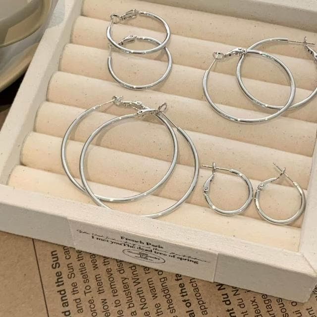  耳環銀針大圈圈耳環女圓形耳圈韓國氣質個性圓圈時尚耳飾銀輕盈精緻輕奢高級韓國不過敏看不膩超閃耳環耳飾飾品配禮服百搭禮物