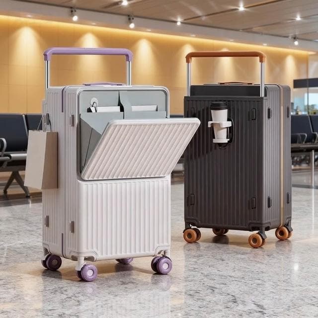 寬拉桿行李箱 大容量胖胖箱 多功能減震拉桿箱 前開口旅行箱運動款旅行箱 20寸登機箱 輕量旅行箱 24吋/26吋/28吋