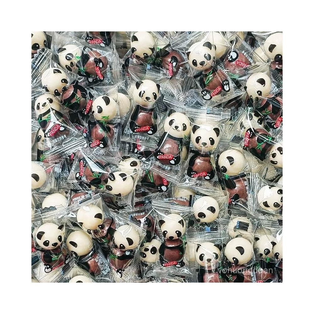 心心相印 熊貓麥麗素巧克力夾心巧克力豆兒童休閒零食小喫小零食散裝糖果