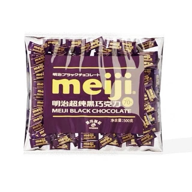 心心相印 Meiji明治排塊特濃牛奶特純黑巧克力 可可脂散裝婚慶喜糖休閒零食