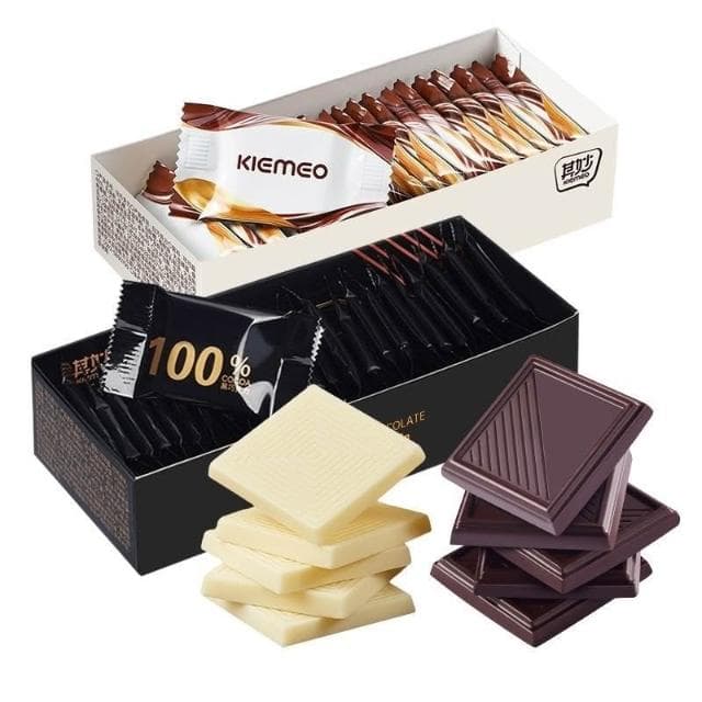 心心相印 白巧克力奶香全白黑巧克力純可可脂牛奶巧克力禮盒送女友爆款零食