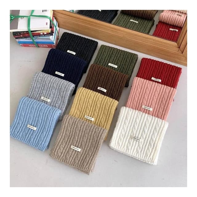 圍巾女麻花含羊毛圍巾女冬針織八字純色百搭新款高級感韓版學院風保暖披肩圍巾質感圍巾冷氣披肩空調百搭保暖圍脖防風圍脖韓版圍巾