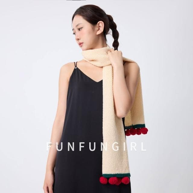 圍巾女秋冬手工玫瑰花編織保暖圍巾女韓版可愛裝飾加厚圍脖時尚針織保暖披肩圍巾質感圍巾冷氣披肩百搭保暖圍脖防風圍脖韓版圍巾