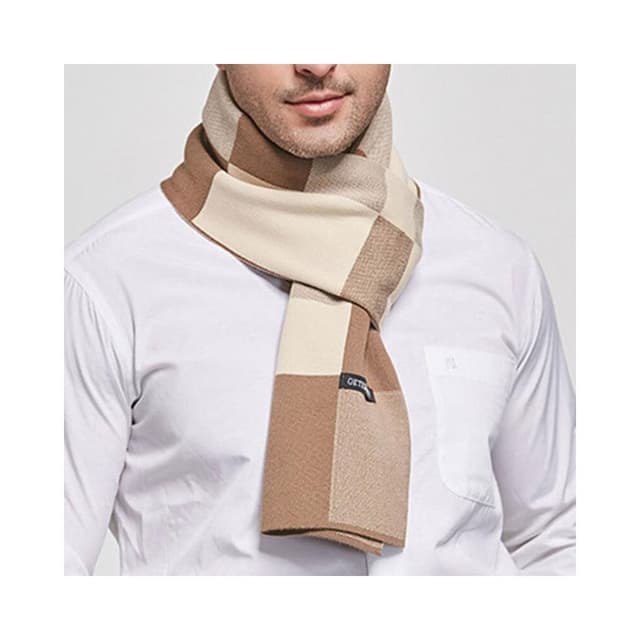 圍巾男冬季針織男圍巾新款男士圍巾仿羊絨圍巾毛線拼色男圍脖戶外防寒圍脖男士時尚保暖質感親膚圍巾圍脖防風圍脖披肩男士針織圍巾