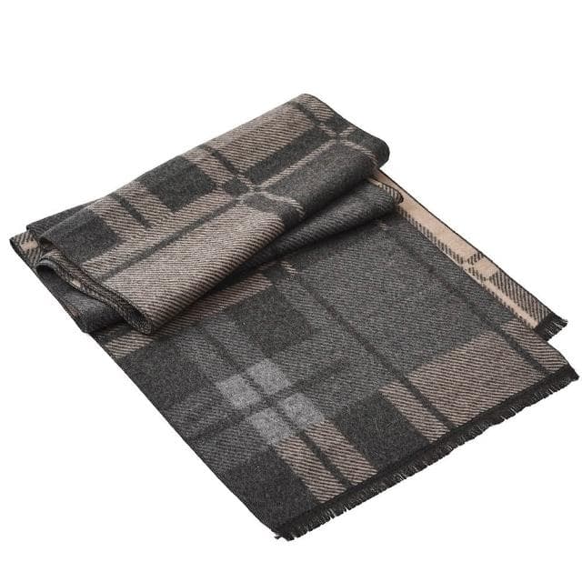 圍巾男羊毛圍巾男秋冬新款格子條紋百搭簡約加厚保暖圍脖韓版戶外防寒圍脖男士時尚保暖質感親膚圍巾圍脖防風圍脖披肩男士針織圍巾