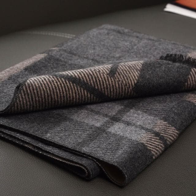 圍巾男羊毛圍巾男秋冬新款格子條紋百搭簡約加厚保暖圍脖韓版戶外防寒圍脖男士時尚保暖質感親膚圍巾圍脖防風圍脖披肩男士針織圍巾