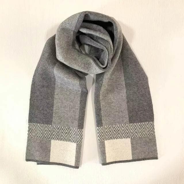 圍巾男新款男圍巾秋冬季護頸羊絨商務提花格子圍脖男士圍巾戶外防寒圍脖男士時尚保暖質感親膚圍巾圍脖防風圍脖披肩男士針織圍巾