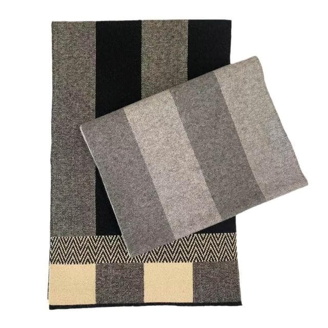 圍巾男新款男圍巾秋冬季護頸羊絨商務提花格子圍脖男士圍巾戶外防寒圍脖男士時尚保暖質感親膚圍巾圍脖防風圍脖披肩男士針織圍巾