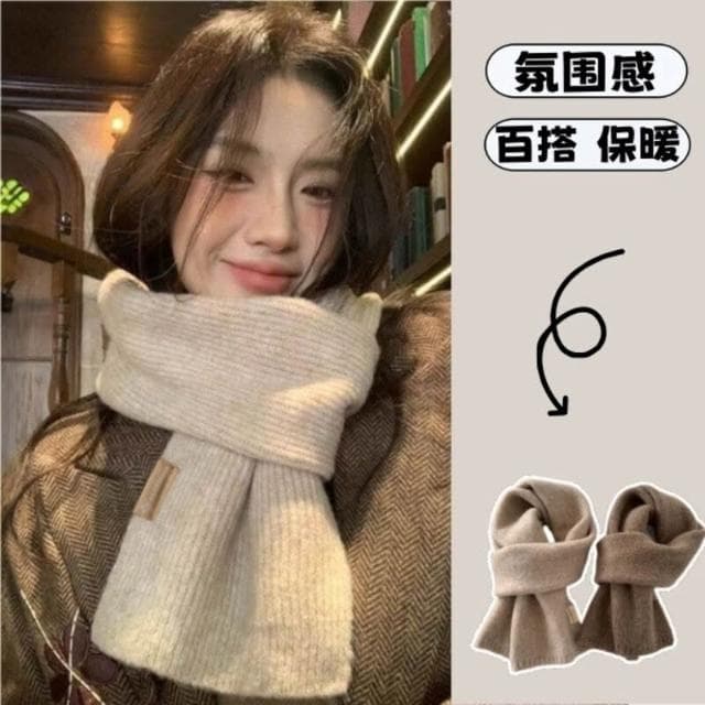圍巾韓版百搭圍巾女新款加厚保暖護頸針織圍脖高級感學生情侶圍巾圍巾百搭圍脖質感保暖圍巾素面圍巾韓版圍脖披肩長款披肩圍脖冬天
