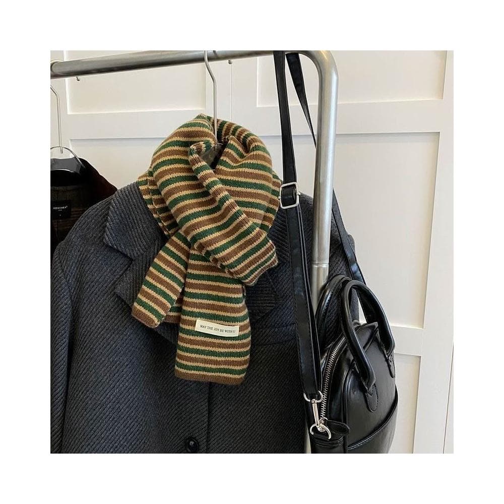 圍巾女新款條紋針織圍巾女冬季高級感百搭可愛毛線圍脖男護頸保暖保暖披肩圍巾質感圍巾冷氣披肩空調百搭保暖圍脖防風圍脖韓版圍巾