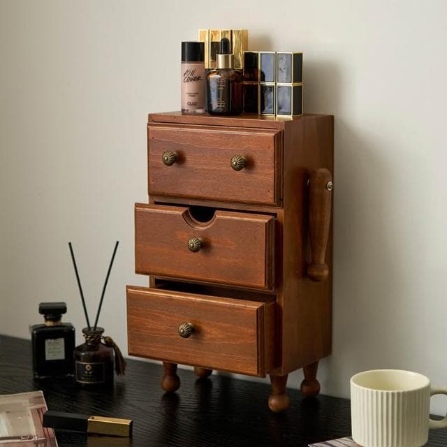 實木質機器人首飾盒收納盒項鏈化妝品新婚喬遷新居禮物儲物櫃