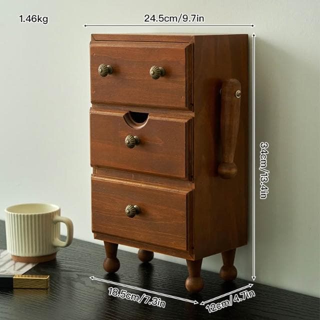 實木質機器人首飾盒收納盒項鏈化妝品新婚喬遷新居禮物儲物櫃