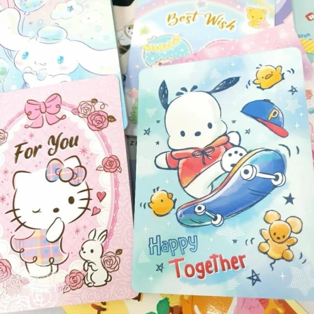 【SANRIO 三麗鷗】三麗鷗 萬用卡 kitty 卡片 酷洛米 布丁狗 美樂蒂 大耳狗 帕恰狗 蛋黃哥 生日卡 感謝卡 心意卡 禮物