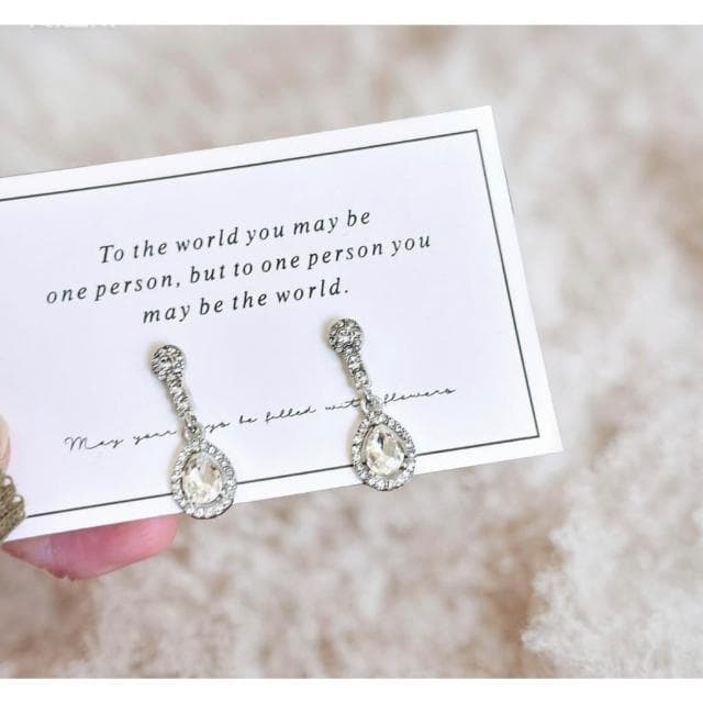 {遇見臻品}BG463耳夾耳針水滴耳環復古優雅耳環冷淡風耳夾鑲鑽水滴形耳環耳墜鑽水滴耳飾品鑲鑽氣質耳環復古風耳環造型耳環