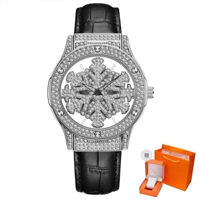 曉君精選 七夕情人節禮物送女友奢華滿天星手錶女款輕奢小衆鏤空旋轉石英錶