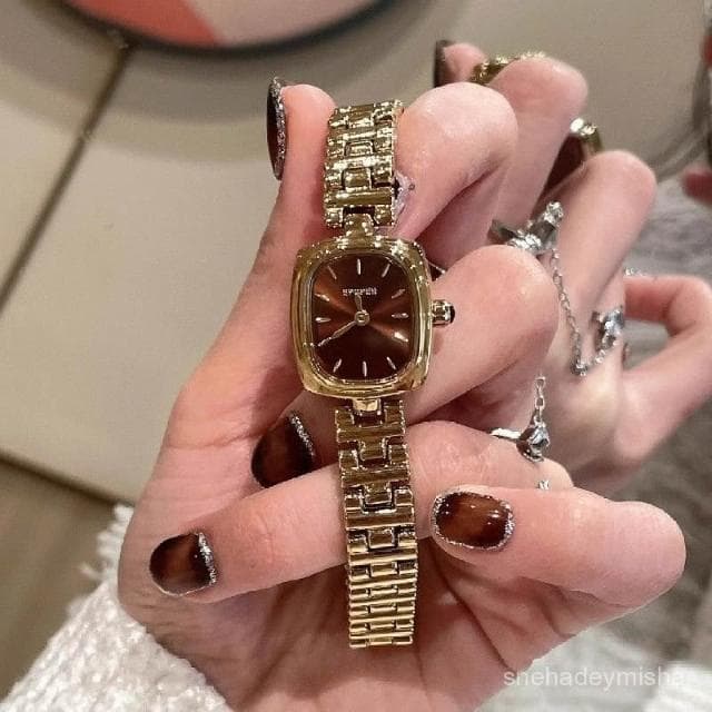 曉君精選 新款小方錶氣質簡約細帶高級女士手錶防水小金錶時尚輕奢爆款00