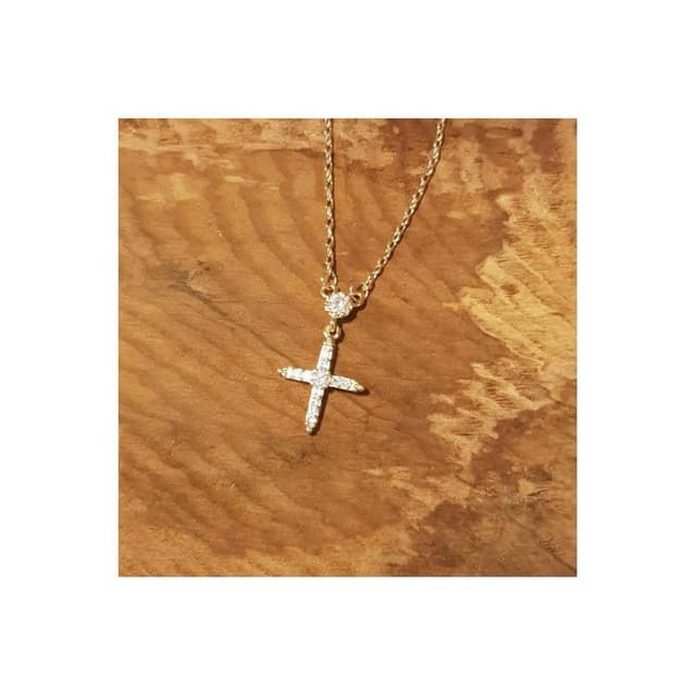 【18k金鋯石十字架項鍊】基督教 福音禮品 受洗禮物 生日 聖誕節 禮物 耶穌 搬家喬遷 聖經故事 恩典之約禮物店