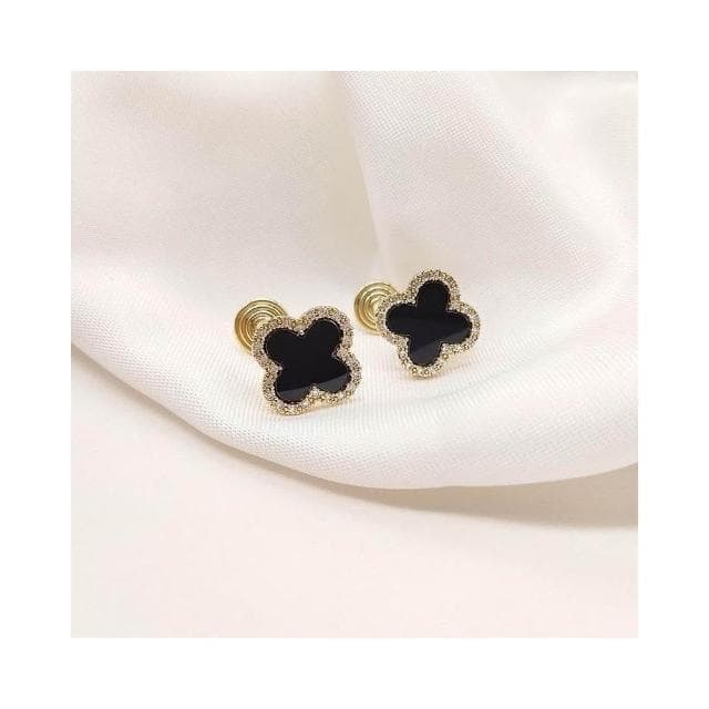 四葉草耳環耳夾 無耳洞耳夾 耳針 夾式耳環 盤蚊香耳環 耳環女 耳飾 不易過敏 生日禮物 送女朋友-24