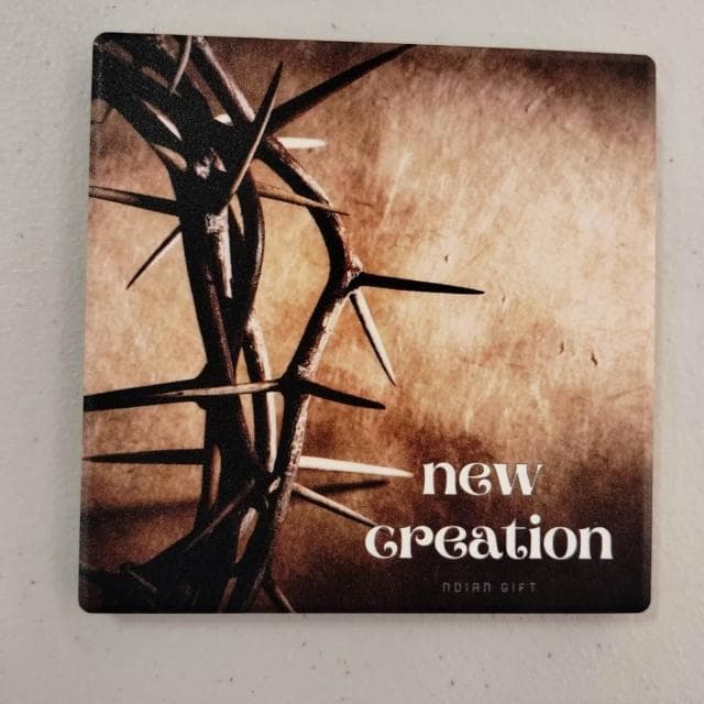  【New creation】 杯墊 基督教福音禮品 受洗 生日禮物搬家喬遷 聖經故事 恩典之約禮物店