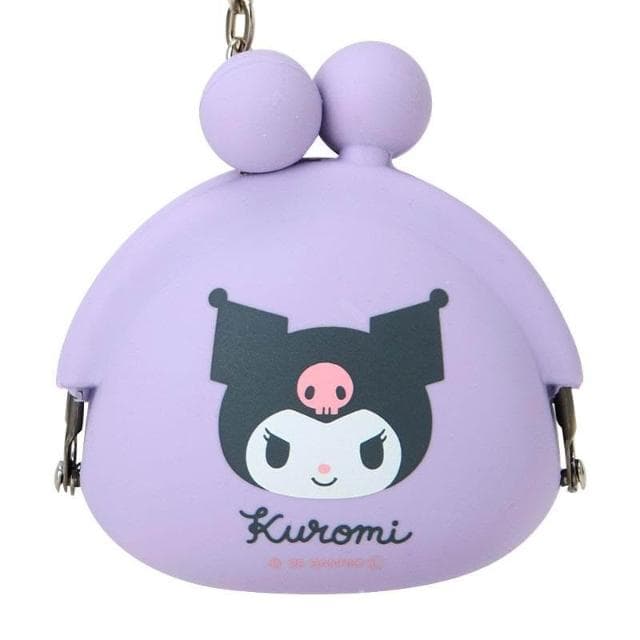 【SANRIO 三麗鷗】三麗鷗 美樂蒂 酷洛米 矽膠 鑰匙圈 零錢包吊飾 小物收納 POCHI BABY 日本正版 該該貝比日本精品