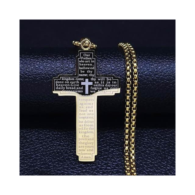 【堅定之路】主導文鋼十字架項鍊-基督教 福音禮品 受洗禮物 生日 聖誕節 禮物 耶穌 搬家喬遷 聖經故事 恩典之約禮物店