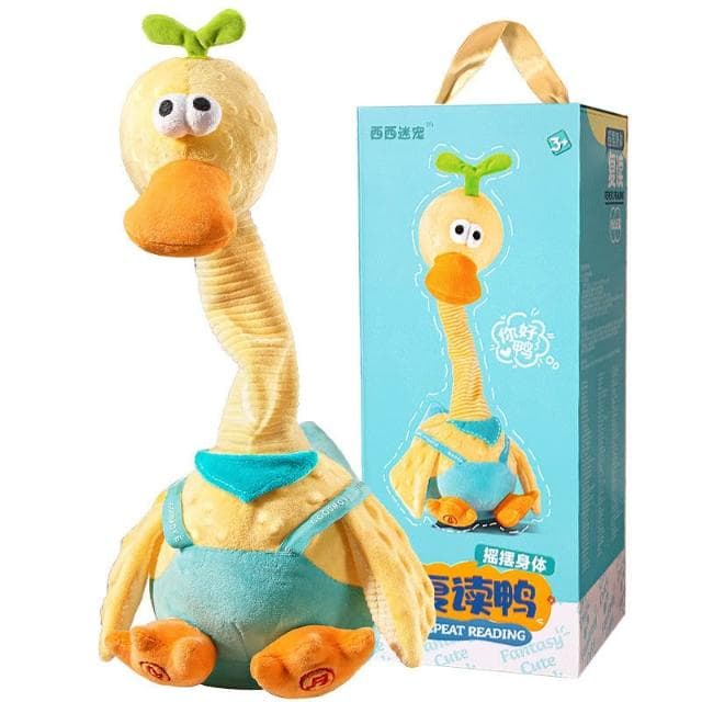 复讀鴨子嬰幼兒玩具學說話兒童寶寶學舌毛絨公仔安撫玩偶生日禮物