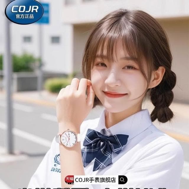 cojr品牌手錶女款學生初高中女士防水輕奢高顏值簡約氣質石英腕錶