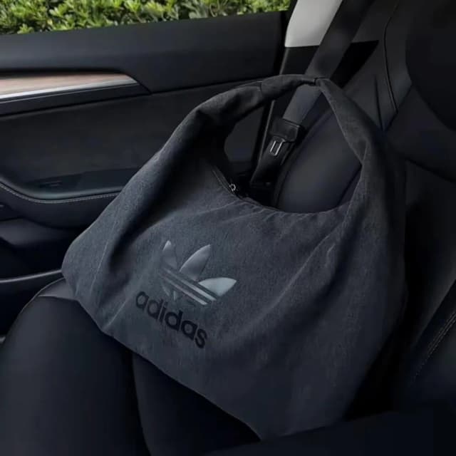 【adidas 愛迪達】<現貨>Adidas Originals logo 大容量 雲朵包 手提包 小錢包 牛仔黑 牛仔藍