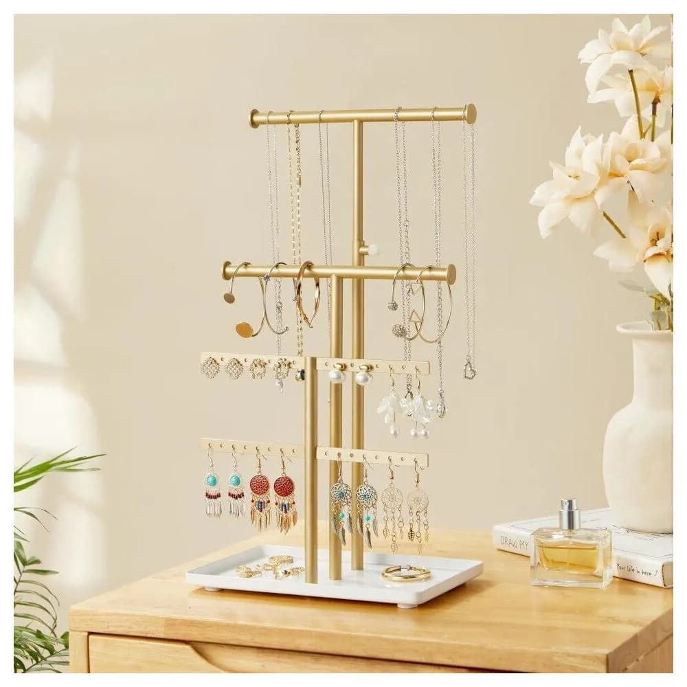 比比優 新款金屬多層收納架展示架飾品項鏈貨架耳飾多層可拆卸
