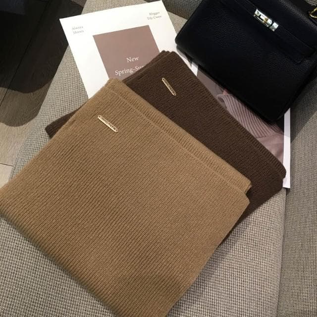 梵花 韓系美拉德色百搭100%純羊毛圍巾女加長披肩情侶純色羊絨圍脖