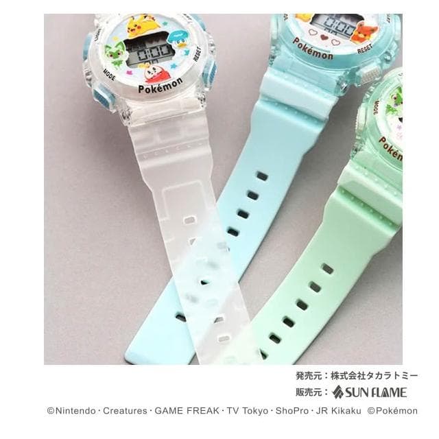 【POKEMON 精靈寶可夢】寶可夢 電子錶 手錶 兒童錶 成人錶 螢光 皮卡丘 日本正版 該該貝比日本精品