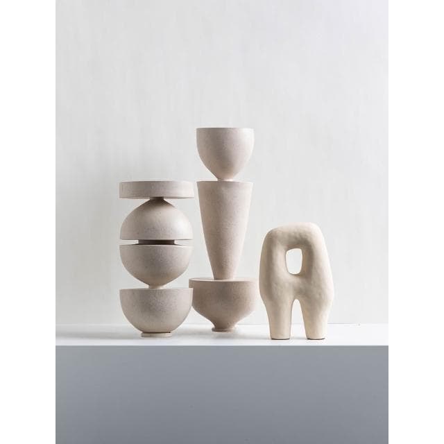 簡約現代柱形擺件樹脂抽象裝飾桌面客廳別墅樣板間喬遷禮物