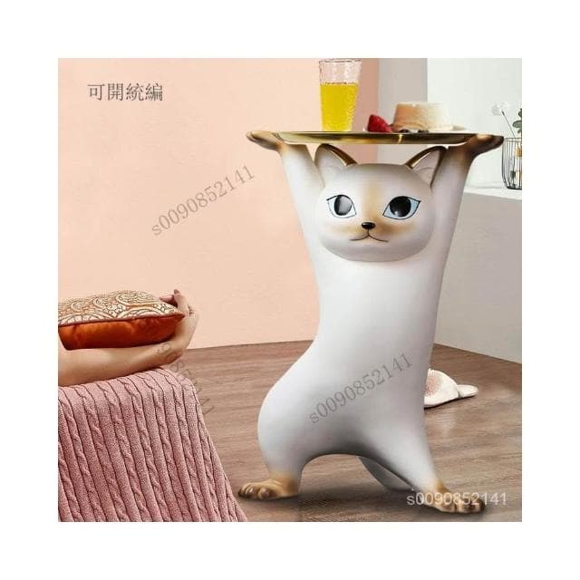沙鵰妖嬈貓託盤 大號裝飾擺件 新傢喬遷禮物
