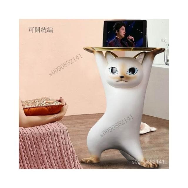 沙鵰妖嬈貓託盤 大號裝飾擺件 新傢喬遷禮物