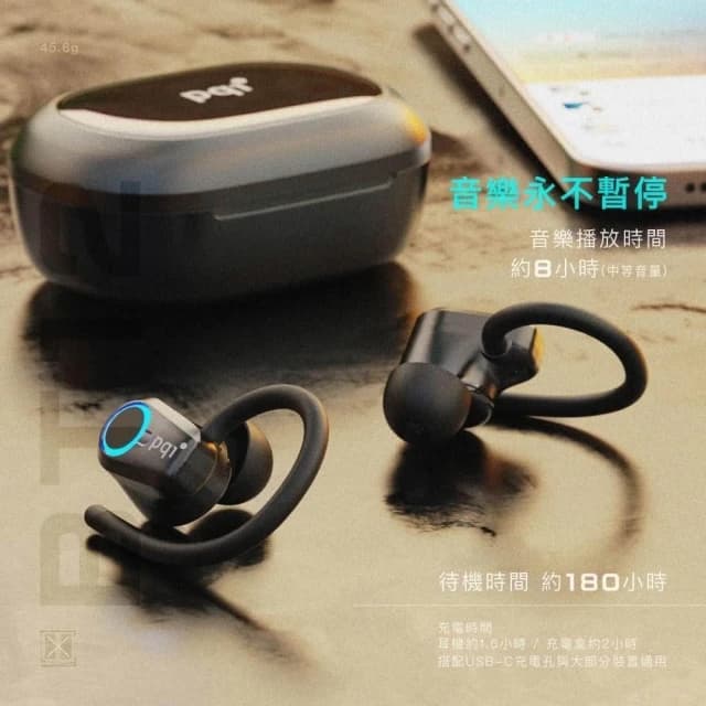 【PQI 勁永】BT12 耳掛式真無線耳機(白)