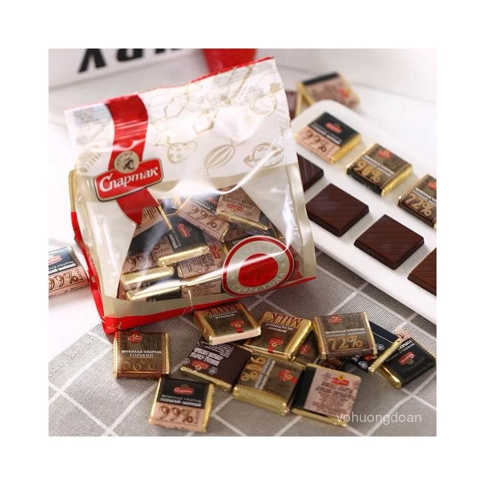 心心相印 【不含代可可脂】俄羅斯進口每日黑巧斯巴達克迷你99 %黑巧克力