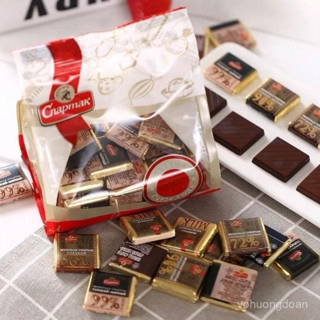 心心相印 【不含代可可脂】俄羅斯進口每日黑巧斯巴達克迷你99 %黑巧克力